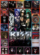 Framed canvas art print giclée KISS The Albums covers rock n roll music group - £31.64 GBP+