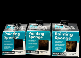Armaly ProPlus Painting Sponge Lot 3 Medium &amp; Fine Texture 4.5-5 Inch Sp... - $14.40