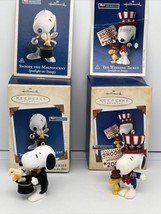 Lot Of 2 Hallmark Keepsake Ornaments Snoopy Woodstock VOTE &amp; MAGNIFICENT Ticket - $18.49