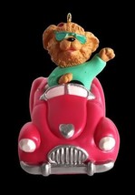 Vtg Hallmark Keepsake Ornament in Box &#39;94 Simply Incredible Sister Car Pink Bear - £9.53 GBP