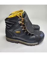 KEEN Milwaukee MET Guard Boots Black Lace Work Safety Toe Shoes Men&#39;s Si... - $123.70