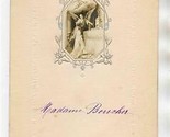 Diner De Premiere Communion French Menu Card Angel Cover 1906 d&#39;Amelie M... - $17.82