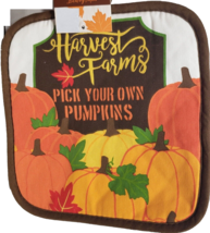 1 Jumbo Cotton Pot Holder, 8&quot;x8&quot;, Fall, Harvest Farms,Pick Your Own Pumpkins, Mi - £5.94 GBP