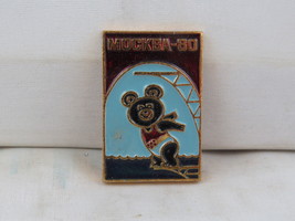 1980 Summer Olympic Pin - Misha Mascot Diving - Stamped Pin - $276.05 MXN