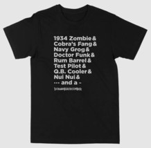 Don The Beachcomber- Vintage Brand- Donn&#39;s Drink Creations Black T Shirt- Tiki - £23.59 GBP