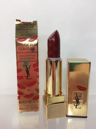 BNIB YSL Black Red 71 Kiss & Love  Lipstick Rouge Pur Couture Limited Edition - $85.43