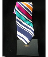Yates &amp; Co London duchesse satin stripe tie, handmade in England, free s... - $21.00