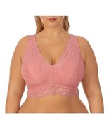 DREAMFIT Plus Size Full Coverage Wireless Lace Bralette Apricot 3X Lot of 2 - $12.13 CAD