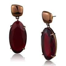 TK2818 - IP Coffee light Stainless Steel Earrings with Synthetic Synthet... - $34.49