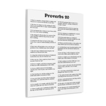  Proverbs Chapter 20 White Bible Canvas Christian Wall Art Ready - £59.79 GBP+