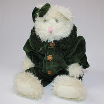 Vintage Boyds Bears BearWear Cleo The Cat Pussytoes Green Velvet Suit Pl... - £12.10 GBP