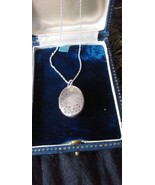 Antique Vintage Victorian Silver 800 Locket Pendant on Chain - Hallmarked. - £75.17 GBP