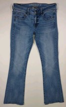American Eagle Jeans Women 6 Reg Kick Boot Cut Low Rise Med Wash Stretch 30x31 - £19.52 GBP