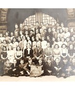 1940 Real Photo Class Of 1940 Morse School Maine Group Picture Cambridge... - $59.99