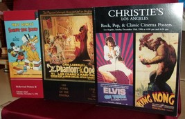 3 CHRISTIE&#39;S Exhibition &amp; Auction Poster Catalogs Color plates Film Disney Music - £31.84 GBP