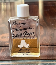 Vintage white ginger  Cologne•Browny Honolulu Hawaii 1 oz - £15.52 GBP