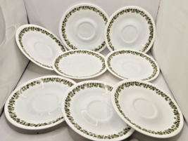 Vintage Corelle Corning Crazy Daisy Spring Blossom Saucers 6 1/4&quot; Set of 8 - £11.60 GBP