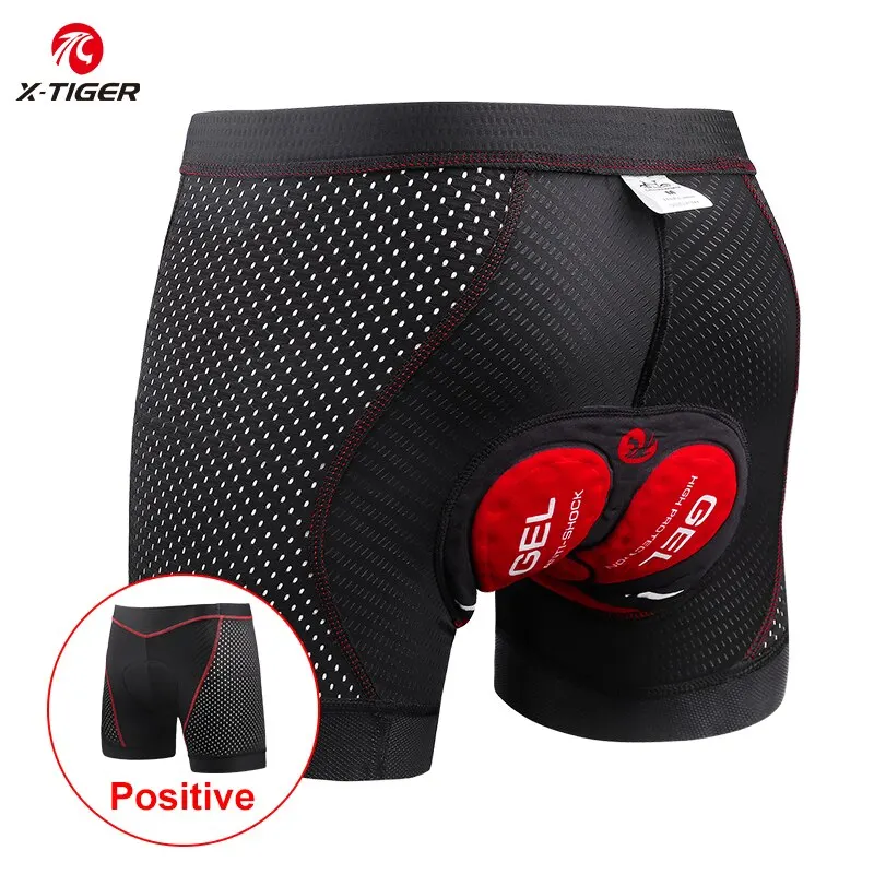 X-TIGER Cycling  5D  Padded Gel Bike Shorts Men MTB Anti Slip Leg Grips Riding C - £77.34 GBP