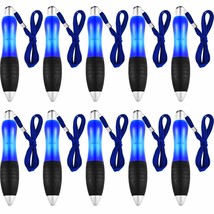 10 Pieces Big Weighted Fat Pens Retractable Blue Body Ballpoint Pens With Hangin - £18.87 GBP