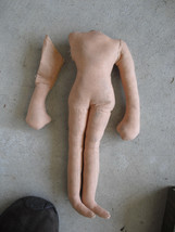 Vintage 1930s Cloth Doll Body Arms and Legs 11 1/2&quot; Tall - £22.59 GBP
