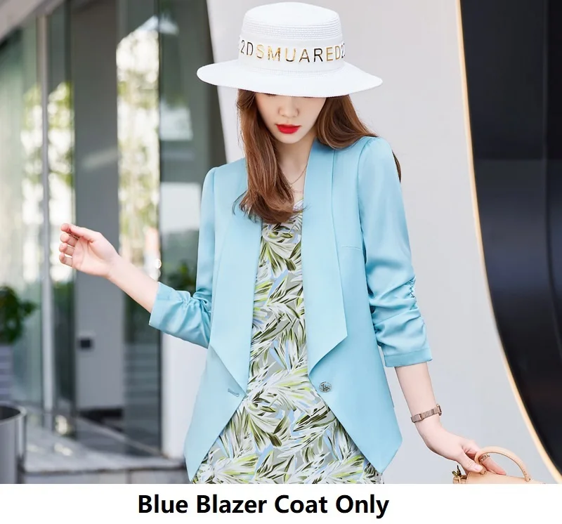   Spring Summer Women Blazer Coat Work Wear Jackets  Temperament Blaser  Casual  - £153.78 GBP