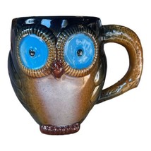 Gibson Owl Stoneware 3D Textured Owl Retro Coffee Tea Mug Cup - £12.66 GBP