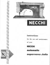 Necchi Automatic Supernova Julia Manual Sewing Machine Enlarged Hard Copy - $16.99