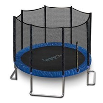 SereneLife SLTRA8BL Stable and Strong Reinforced Trampoline with Net Enclosure - £340.48 GBP