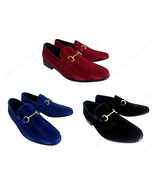 New Men&#39;s Dress Shoes Velvet Tuxedo Buckle Loafer Fashion Slip on Weddin... - £13.99 GBP+