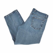 Saddlebred Mens Jeans 38x32 Blue Classic Straight Fit Distressed Denim Jeans - £12.42 GBP