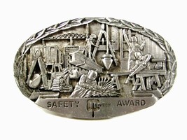 1985 Entex Safety Award Belt Buckle By Indiana Metal Craft 73015 - $24.74