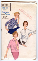 Vintage Vogue 9709 Blouse Size 12 Bust 32 1959  - $10.00