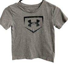 Under Armour Boys Size S Gray T shirt Short Sleeved Crew Neck - £7.74 GBP