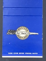VTG WM Western Maryland Fast Freight Line Blue Matchbook Cover w/ Map on Reverse - £6.07 GBP