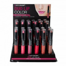  Wholesale Set Duo Lip Color (24 pcs. w/display) City Color, 2-in-1 Lips... - $42.54