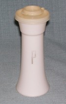 Vintage TUPPERWARE 6&quot; Large Hourglass Pepper Shaker- White/Silver  #718 - $6.95