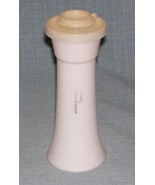 Vintage TUPPERWARE 6&quot; Large Hourglass Pepper Shaker- White/Silver  #718 - $6.95