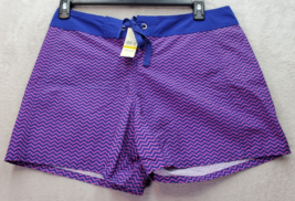 Tommy Bahama Board Shorts Mens Medium Blue Purple Chevron Print Logo Dra... - $27.71