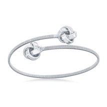 Sterling Silver Love Knot Wire Bangle - £108.49 GBP