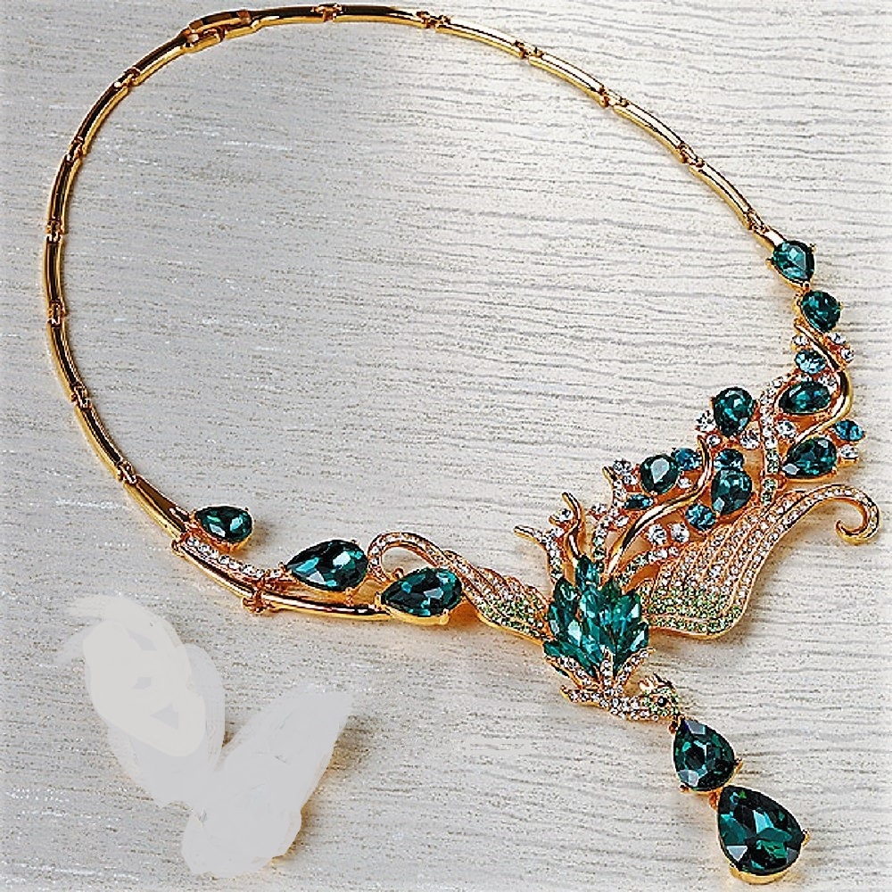Margot Townsend Glittering Peacock Necklace (JT5) - $149.99