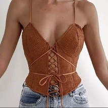  Women Vintage style Sexy Bandage Straps Crop Camisoles Tops Out Backles... - £23.14 GBP