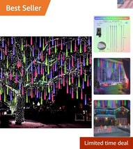 Waterproof LED Meteor Shower Lights - 576 Multicolor Tubes for Holiday D... - $54.00