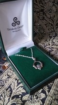 Vintage 1990-s Irish Celtic Claddagh 925 Sterling Silver Necklace in Box. - $118.26