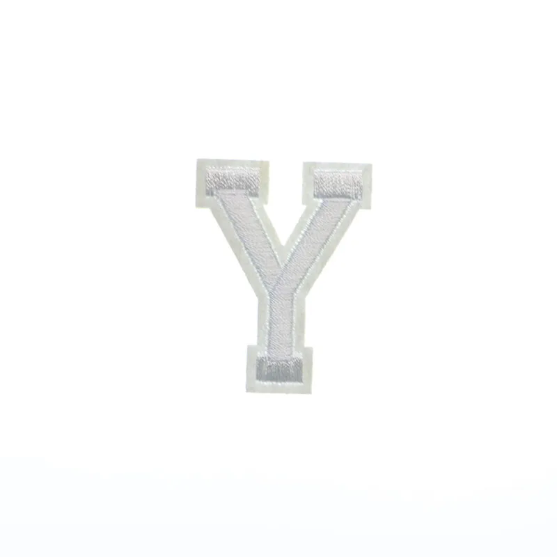 1pc English Alphabet White Embroidery Patch 26 Letters Applique Stickers - $16.00