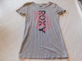 Roxy Ladies Women&#39;s Short Sleeve T Shirt Size XS xsmall Grey Heather Pre-owned - £12.10 GBP