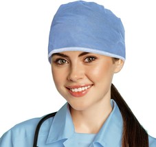 Blue Disposable Surgical Caps 30 GSM Pack of 100 One Size Scrub Cap - £26.73 GBP