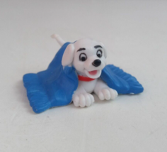 Disney 101 Dalmatians Puppy Laying Under Blue Rug 1&quot; x 1.75&quot; Mini Figure - $6.78