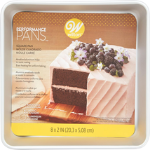 Wilton Performance Aluminum Square Cake and Brownie Pan, 8-Inch, Silver - £12.17 GBP