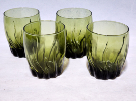 Anchor Hocking CENTRAL PARK IVY GREEN Swirl Double Old Fashioned Glass S... - £22.41 GBP