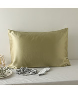 Wasabi Green Luxury Pure Mulberry Silk Pillowcase | Queen | Drape Collec... - $119.99+
